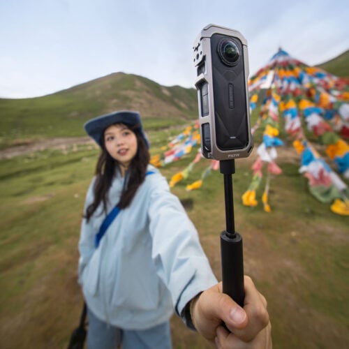 Full Camera Cage for Insta360 X5 – Titanium Grey