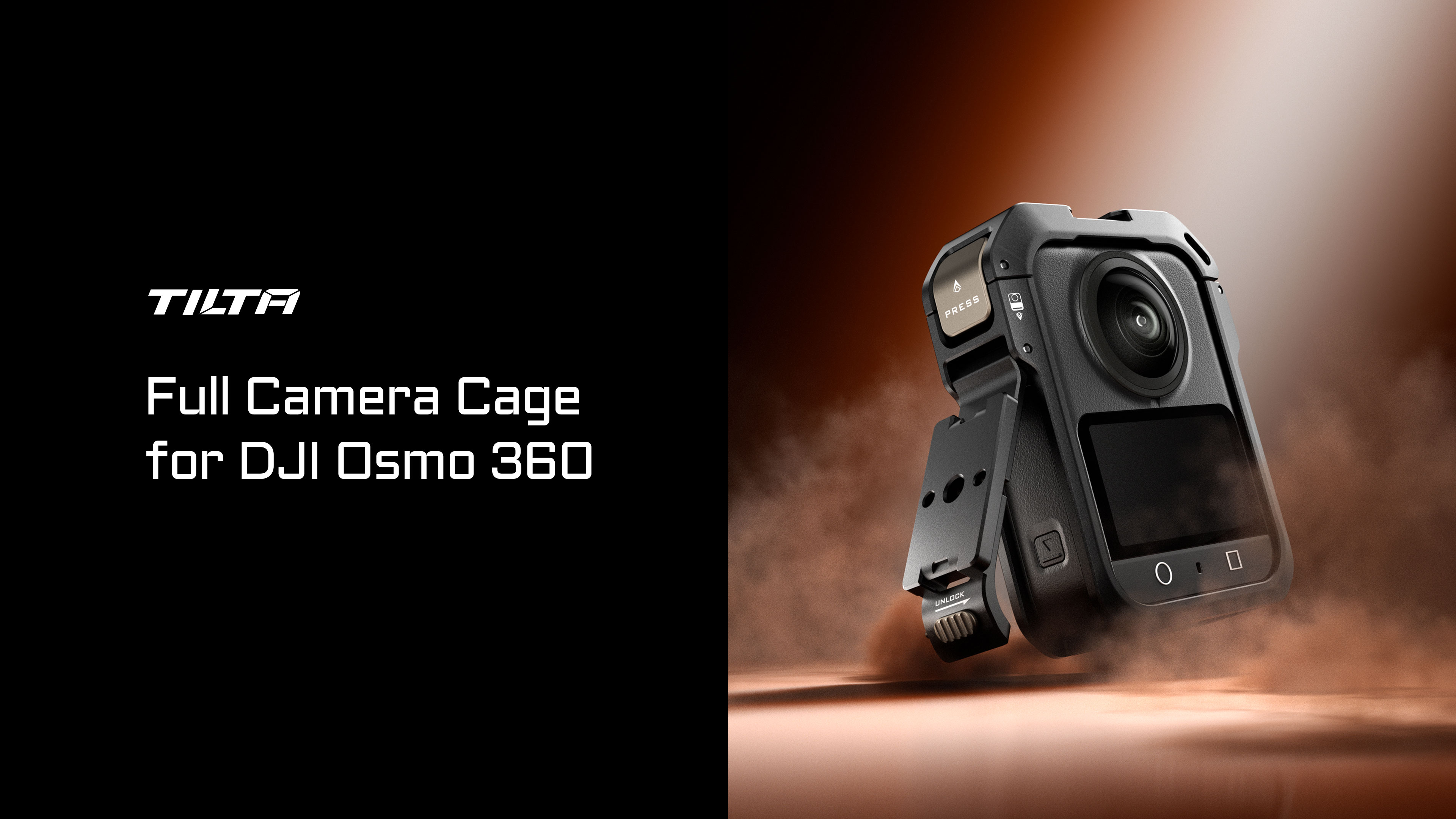 Full Camera Cage for DJI Osmo 360 – Black