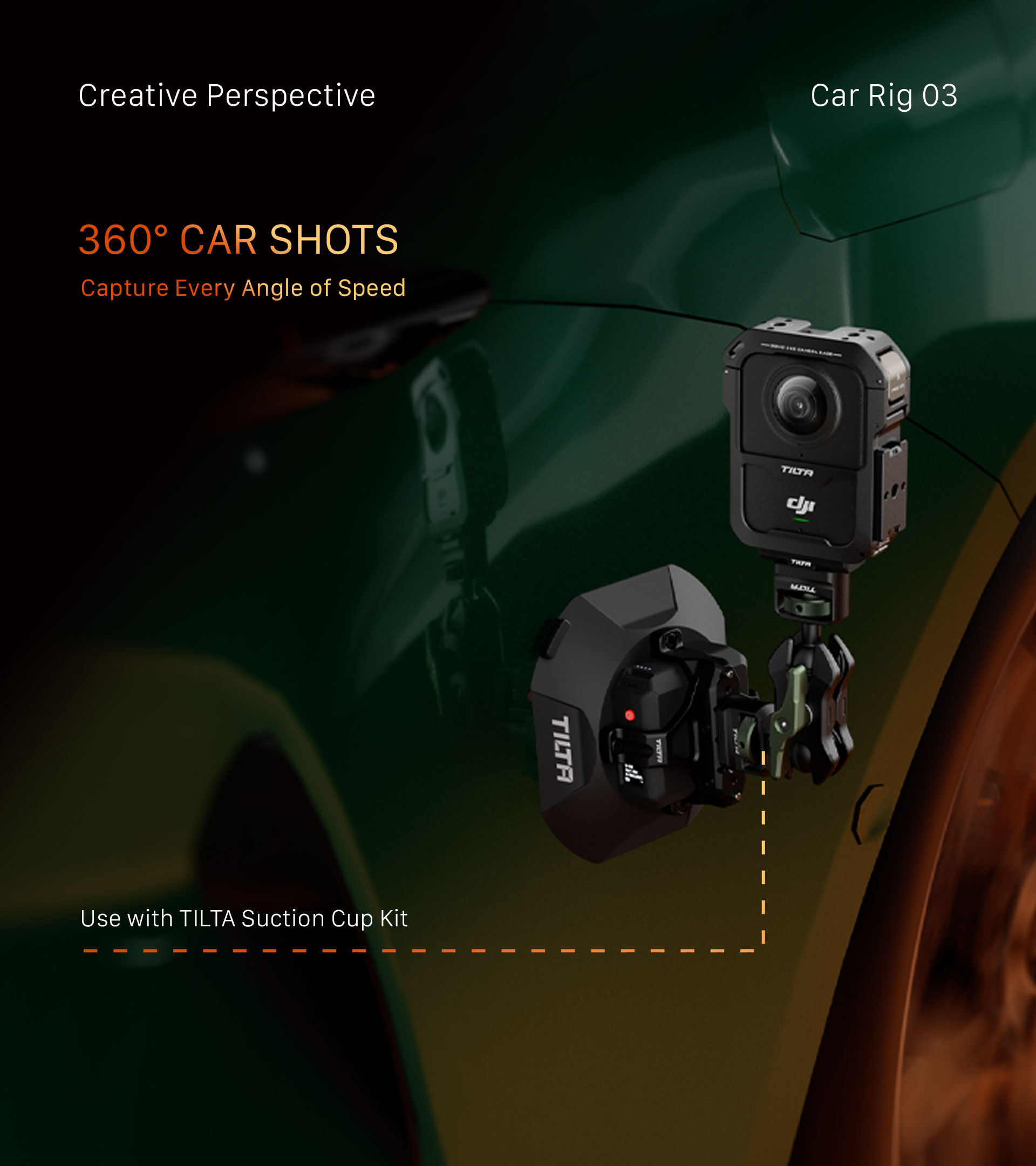 Full Camera Cage for DJI Osmo 360 – Black