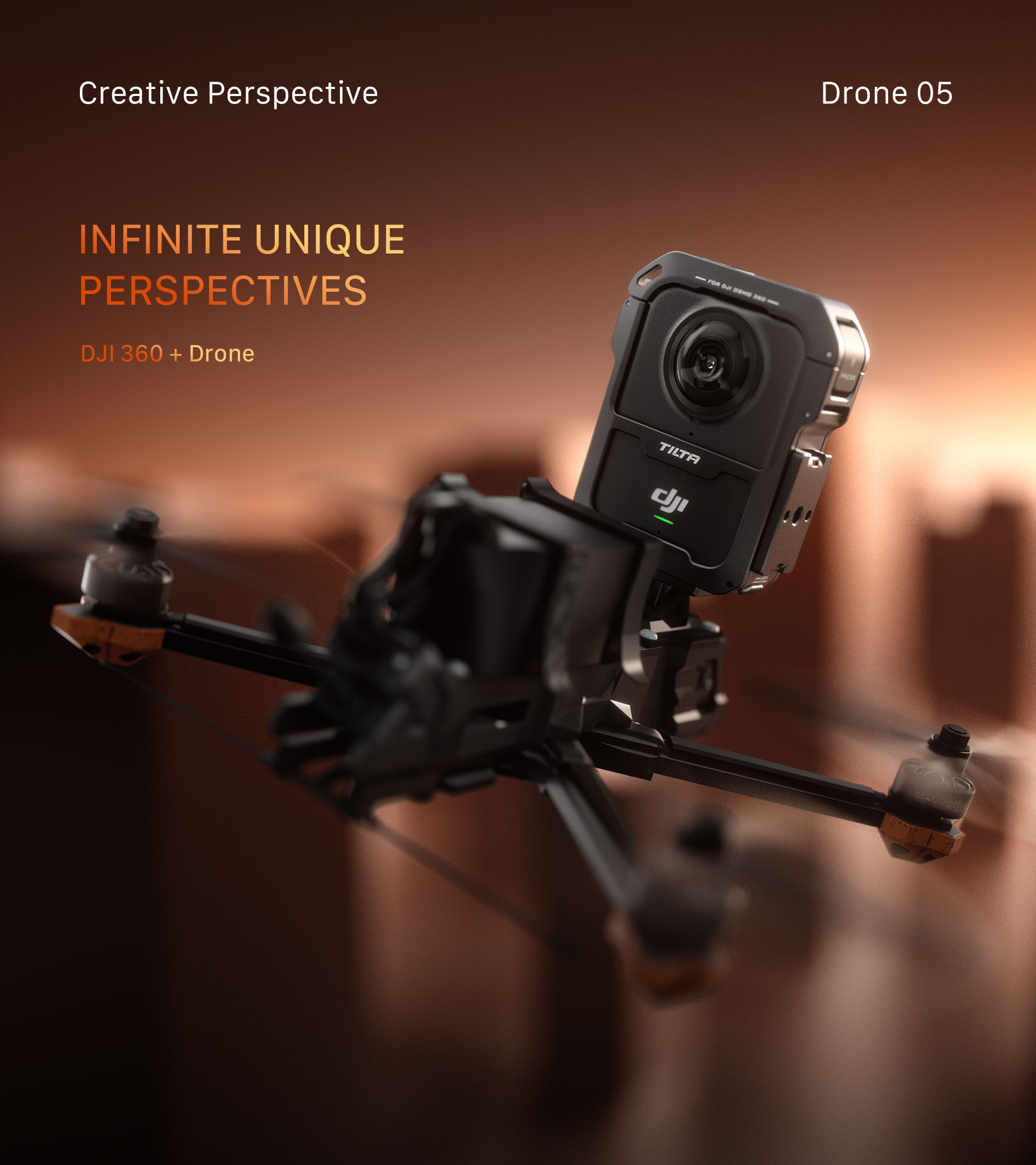 Full Camera Cage for DJI Osmo 360 – Black