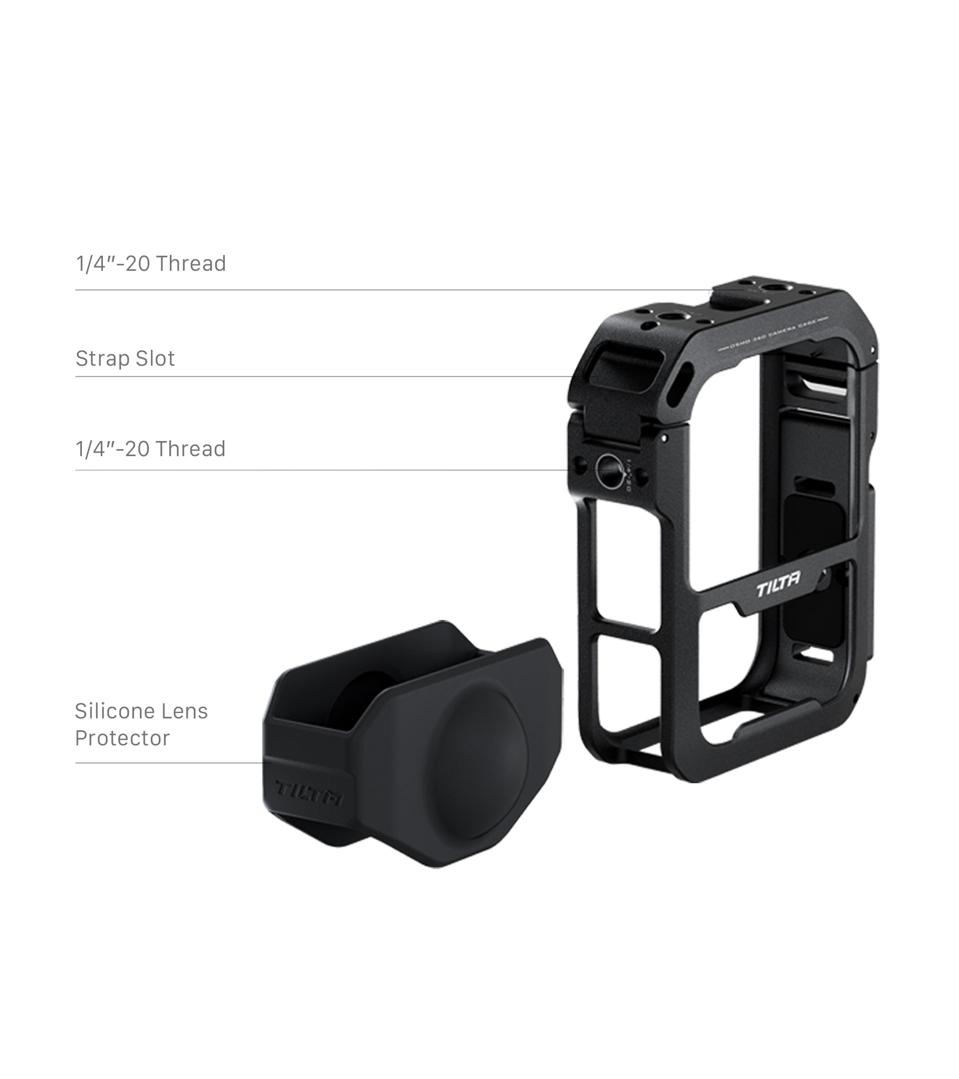 Full Camera Cage for DJI Osmo 360 – Black