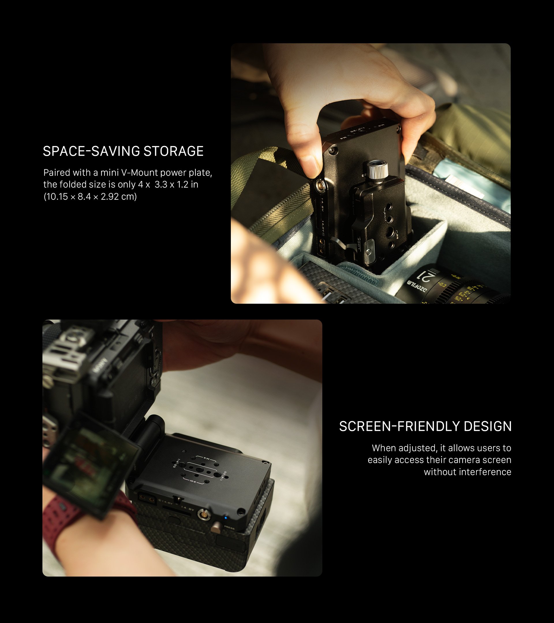 Tilta Mini PD V Mount Battery Plate with Adjustable ARCA Receiver
