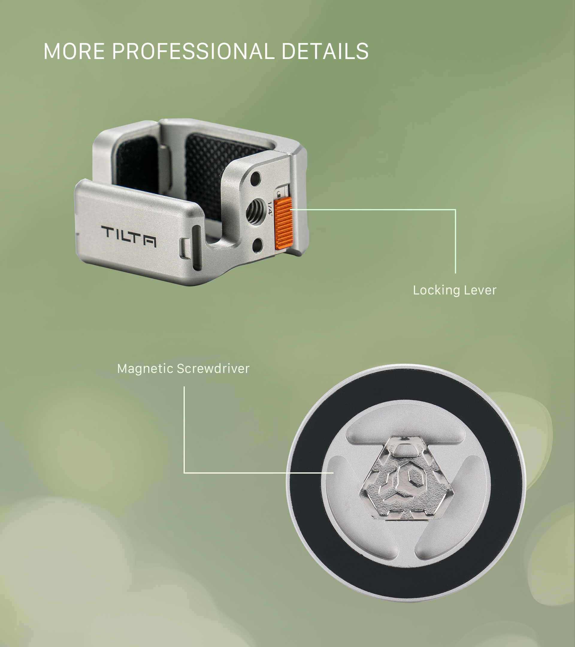 Magnetic Accessory Mounting Kit for DJI Osmo Pocket 3 – Titanium White