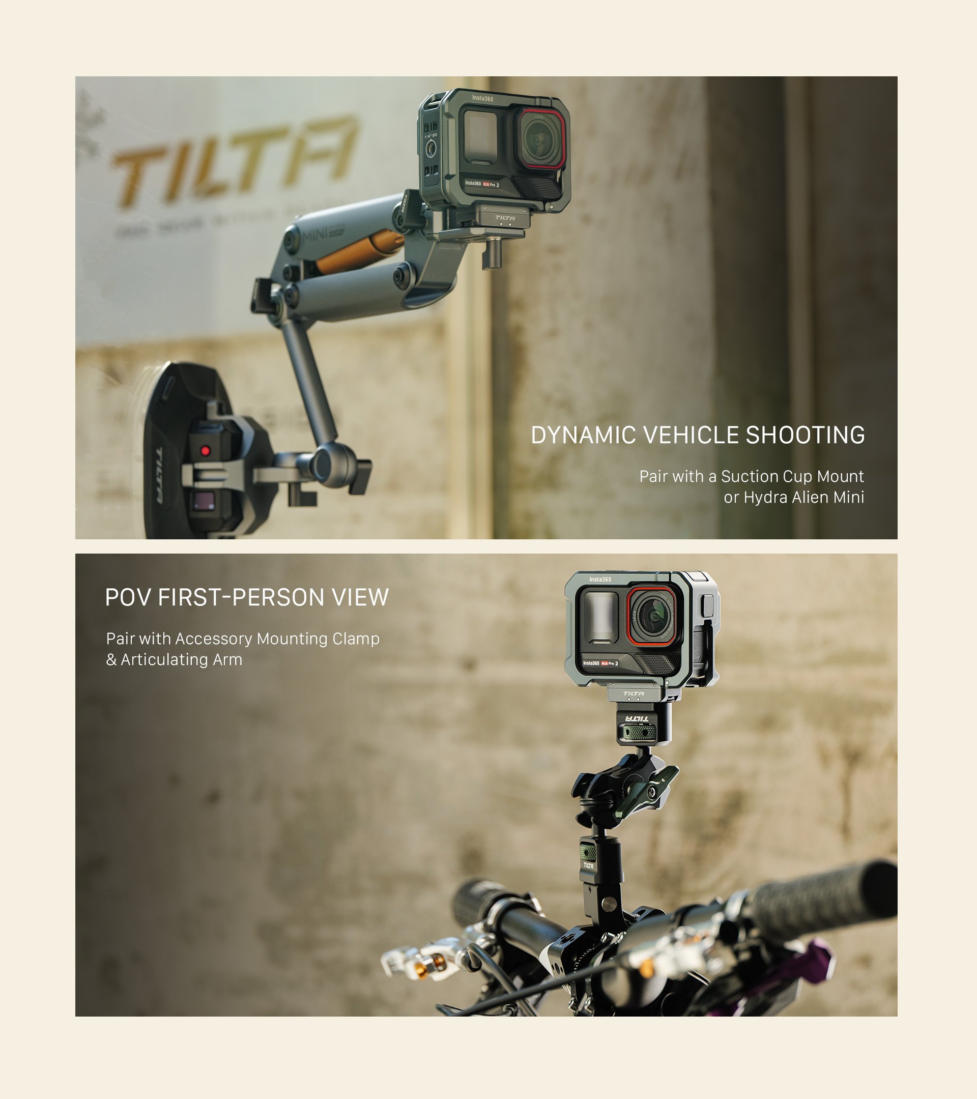 Quick Release Mounting Baseplate for Insta360 Ace Pro Series and X Series — Space Grey