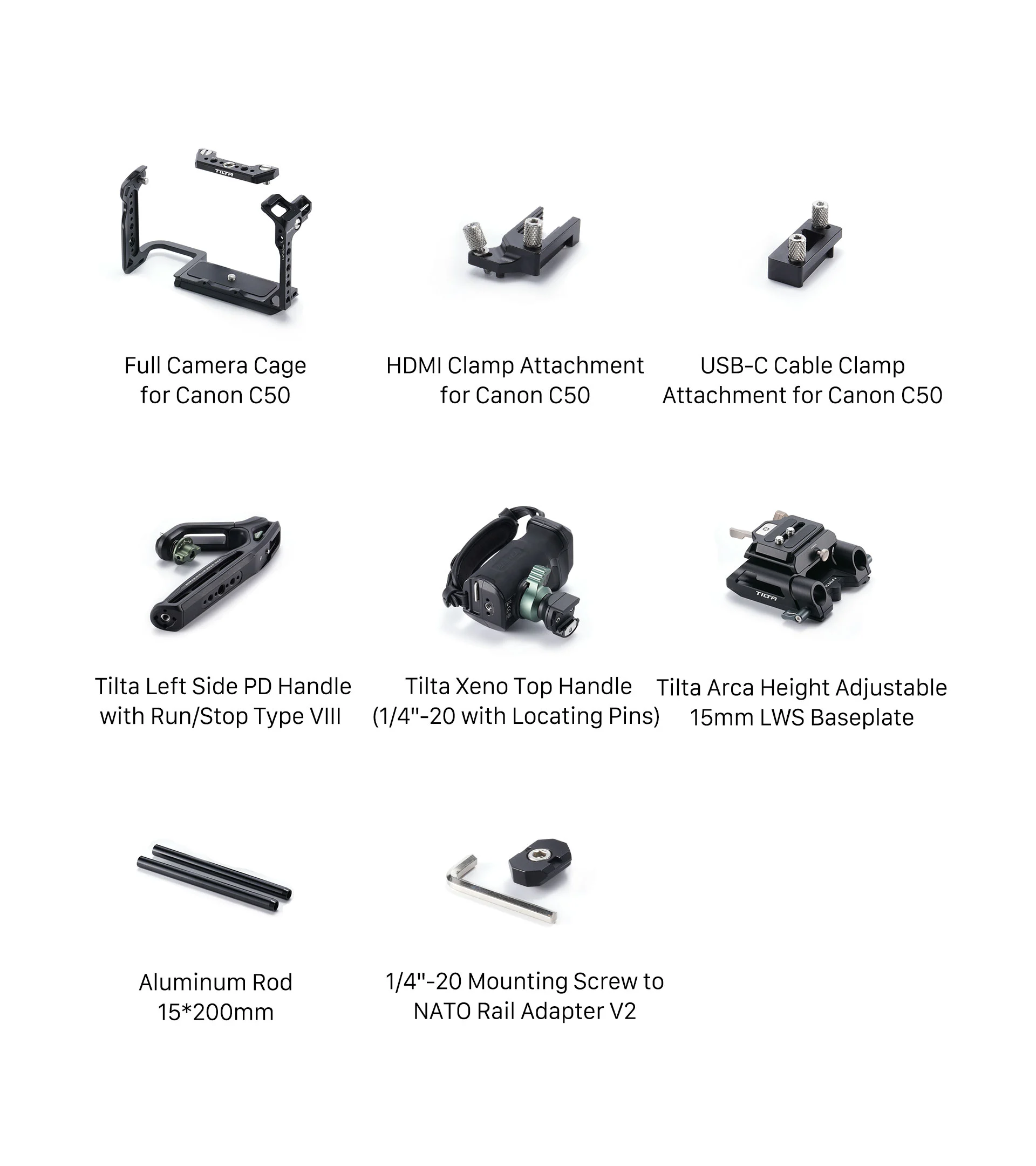 Camera Cage for Canon C50 Pro Kit – Black