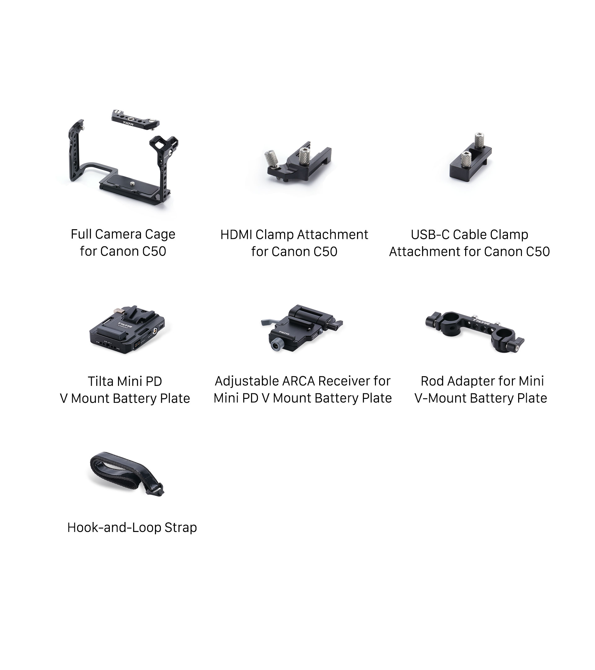 Camera Cage for Canon C50 Power Kit – Black