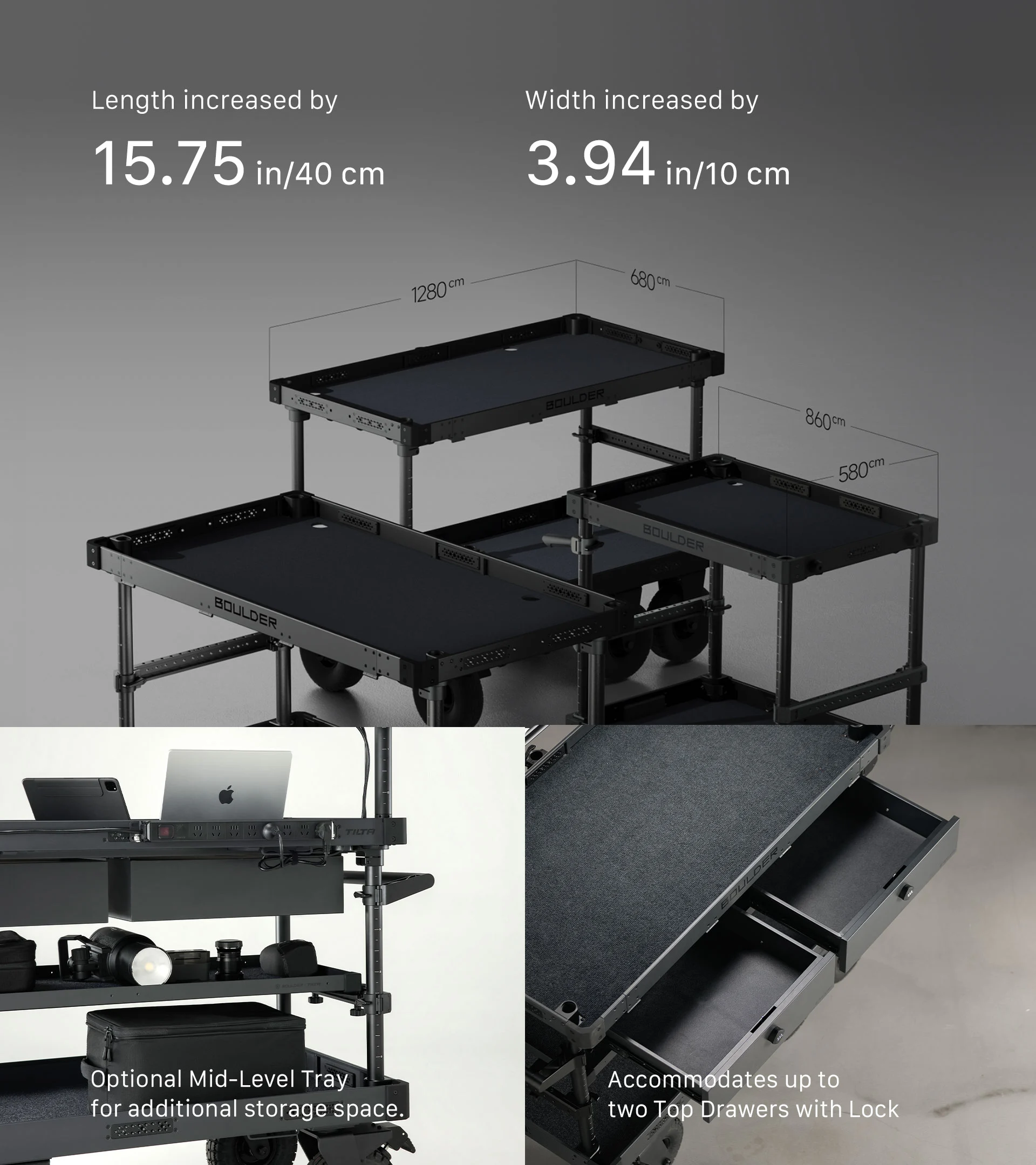 Tilta Boulder Camera Cart XL – Black