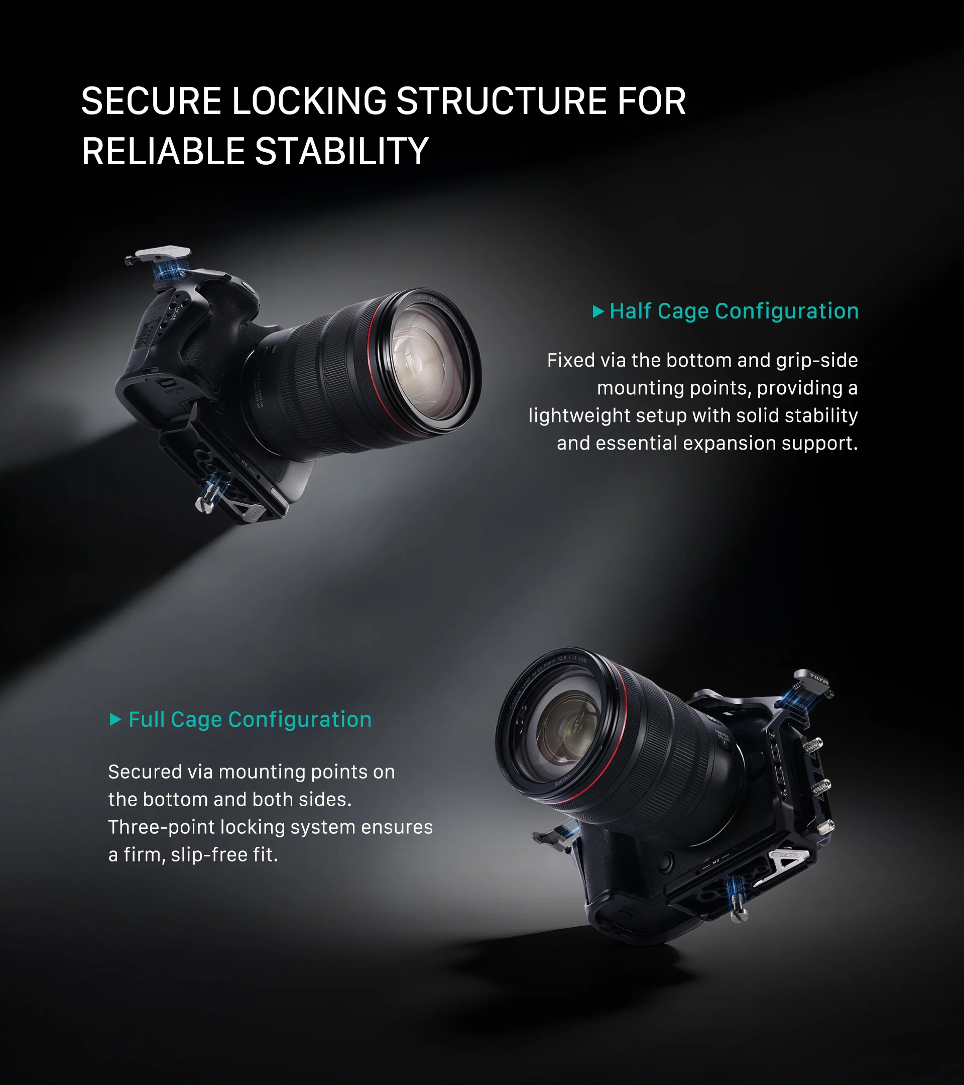 Camera Cage for Canon R6 Mark III Lightweight Kit – Black