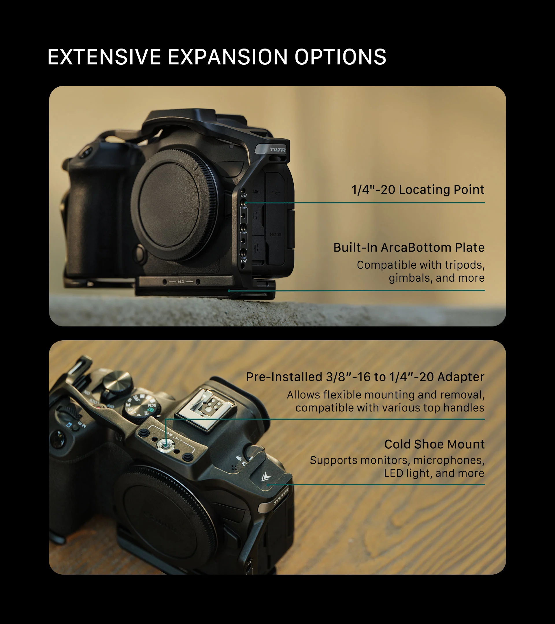 Camera Cage for Canon R6 Mark III Lightweight Kit – Black