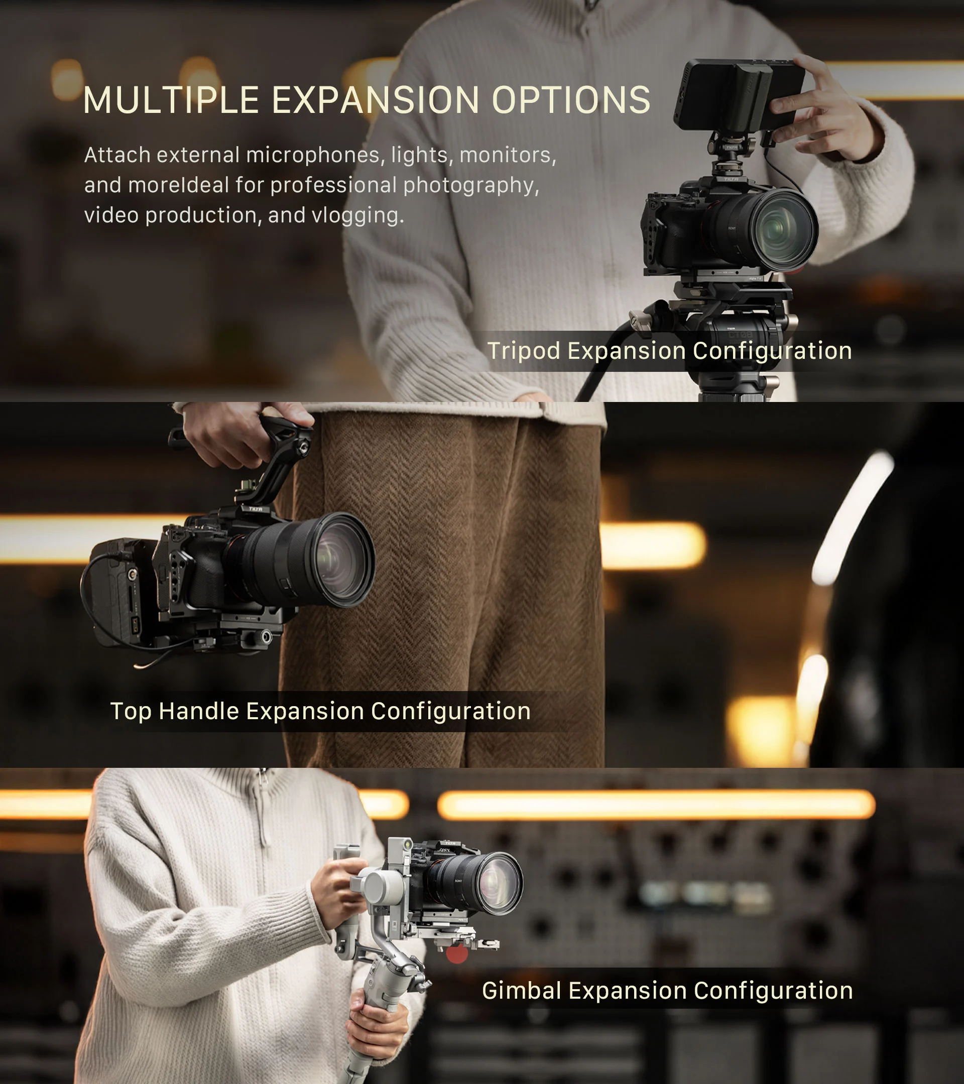 Camera Cage for Sony Alpha 7 V Power Kit – Black