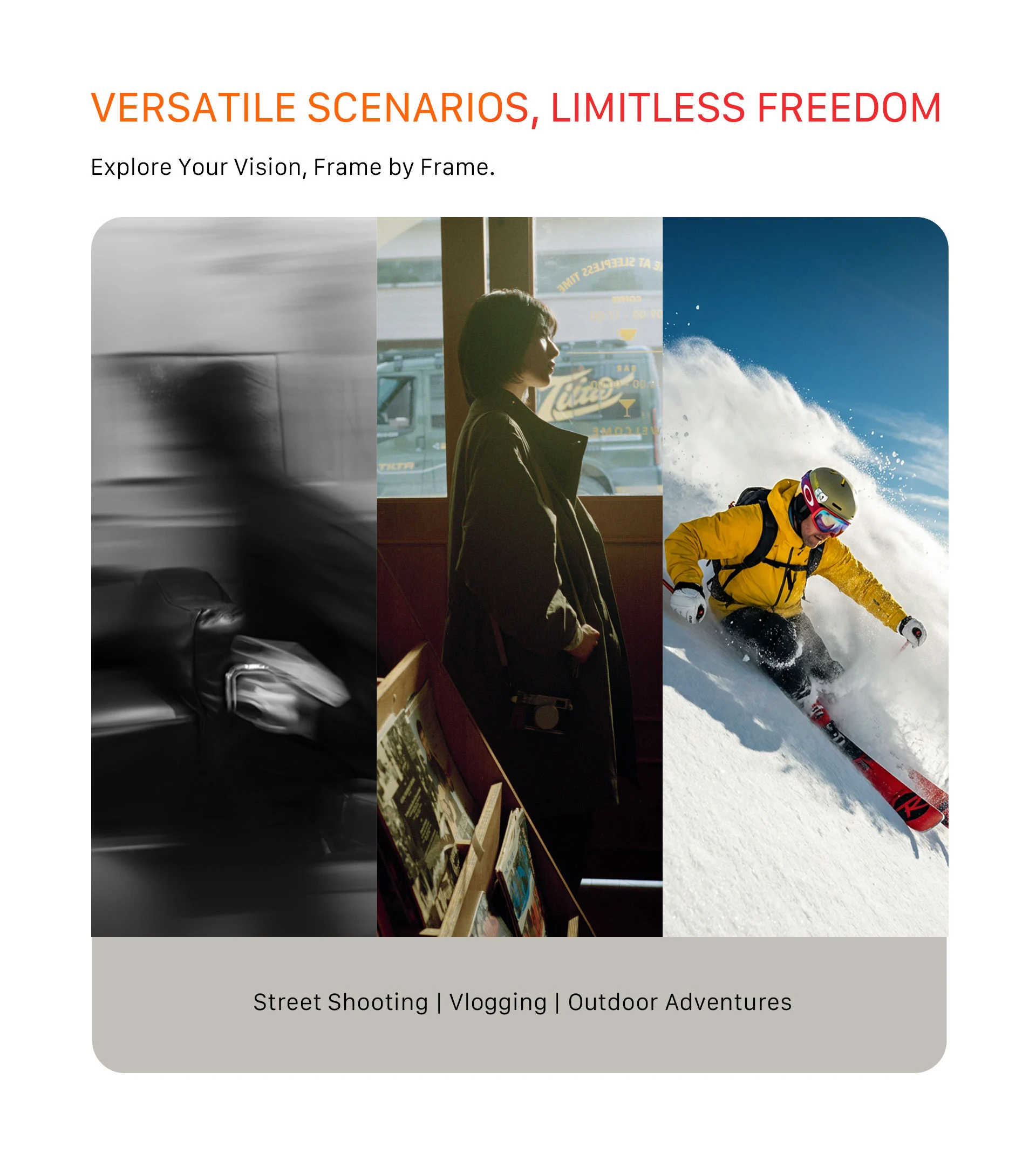 Street Snap Accessories for DJI Osmo Action 6 Camera Cage