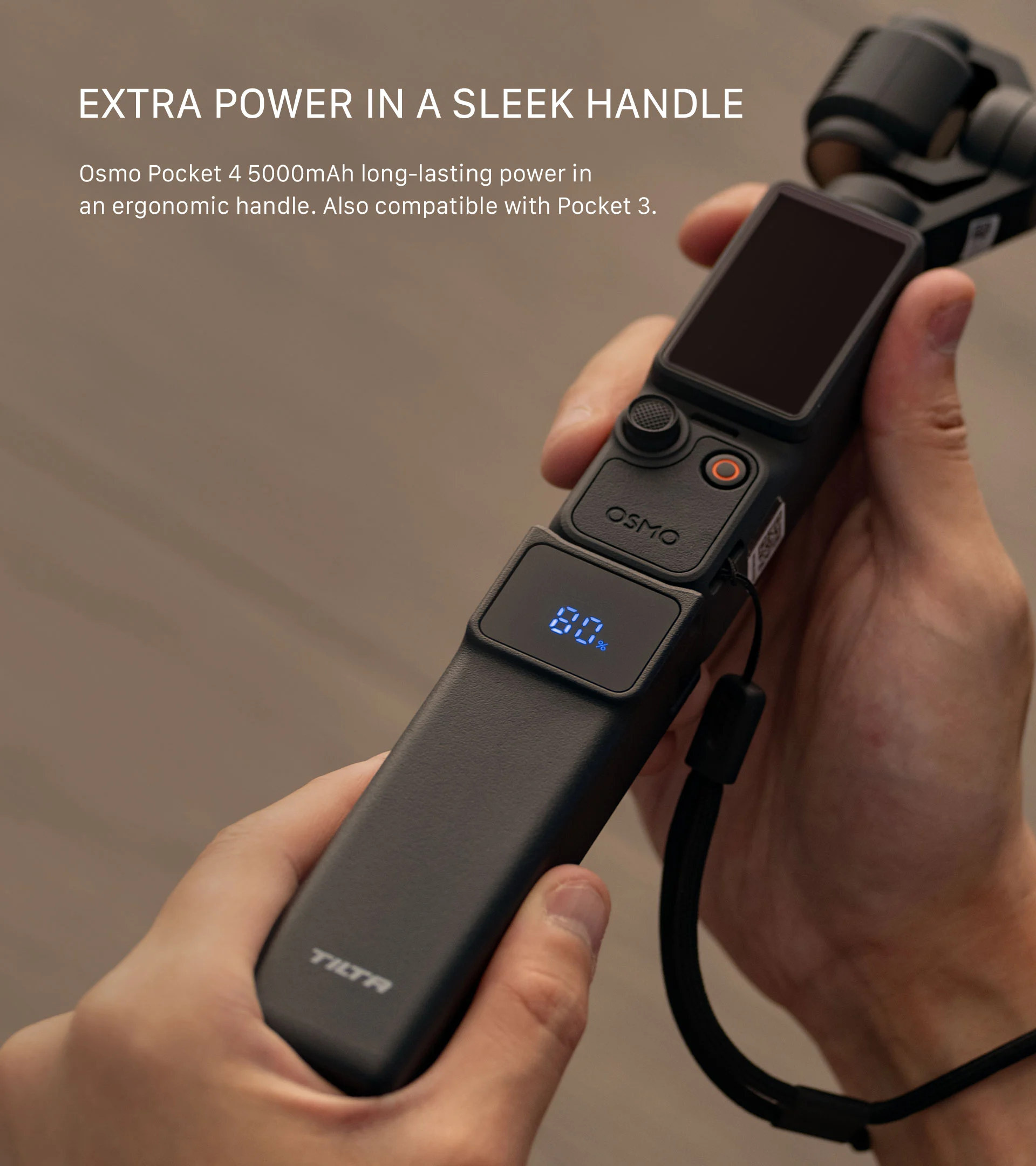 Portable Power Bank for DJI Osmo Pocket 3/4 – Black