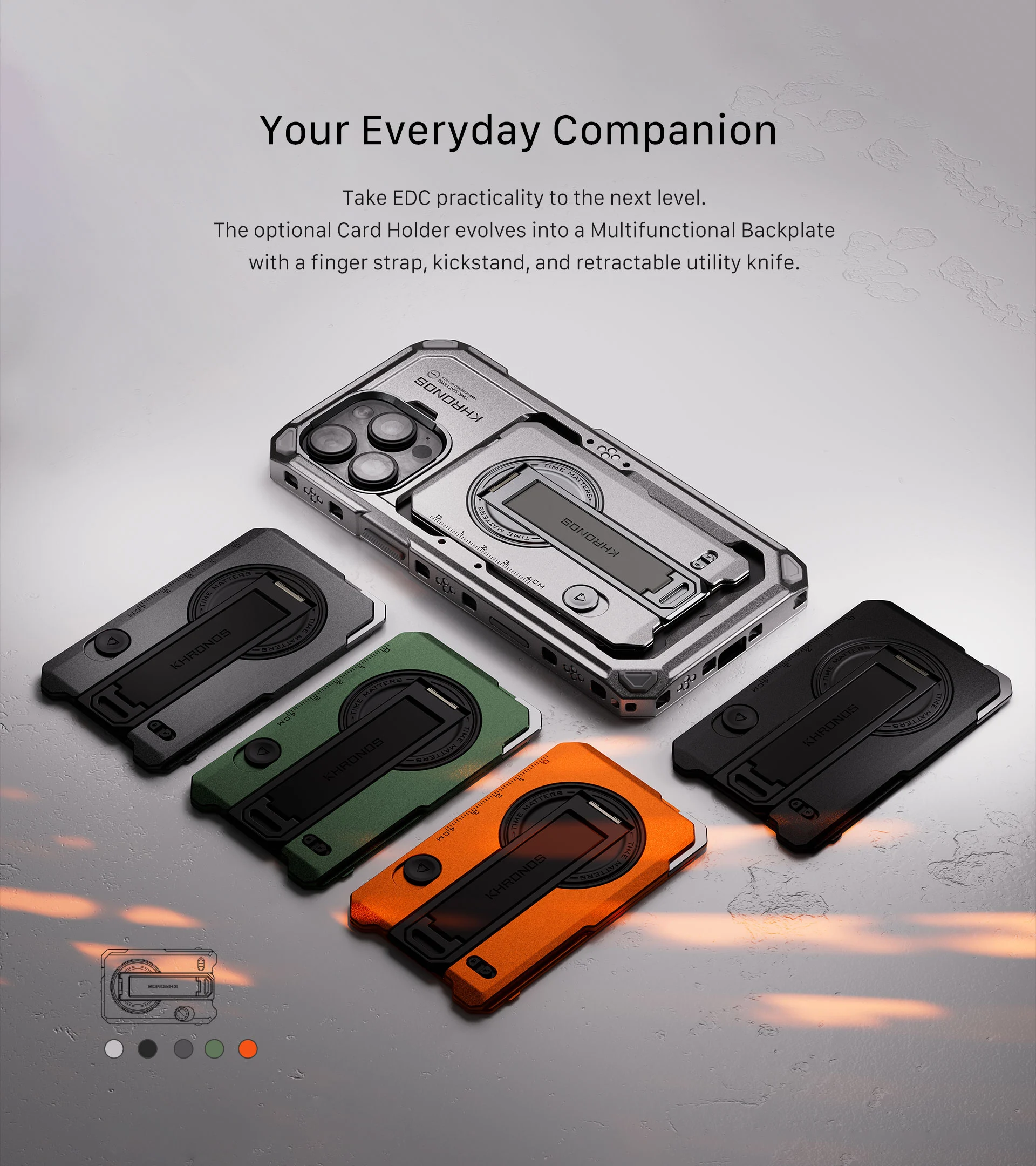 Khronos Multi-Functional Magnetic Backplate for iPhone 16 Pro/Pro Max