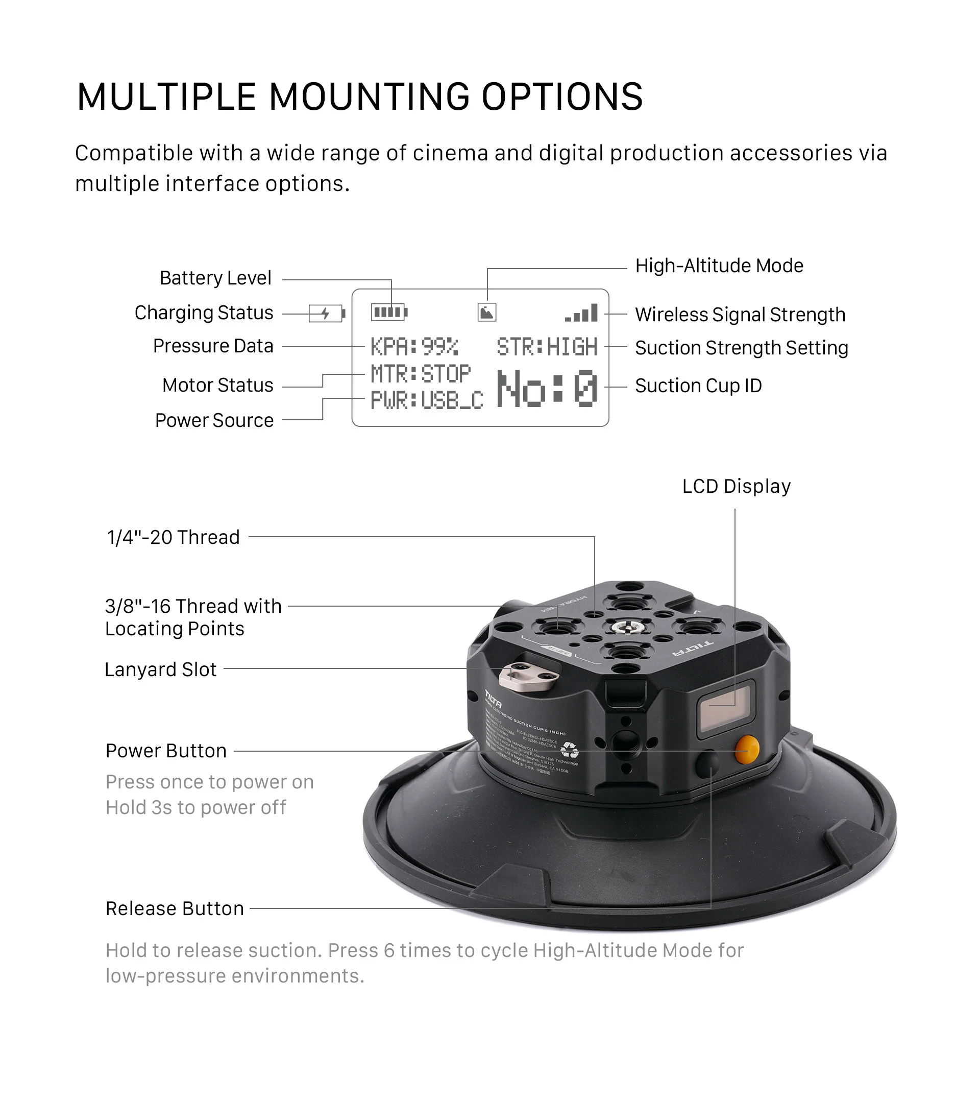 Hydra Electronic Suction Cup (6 Inch)