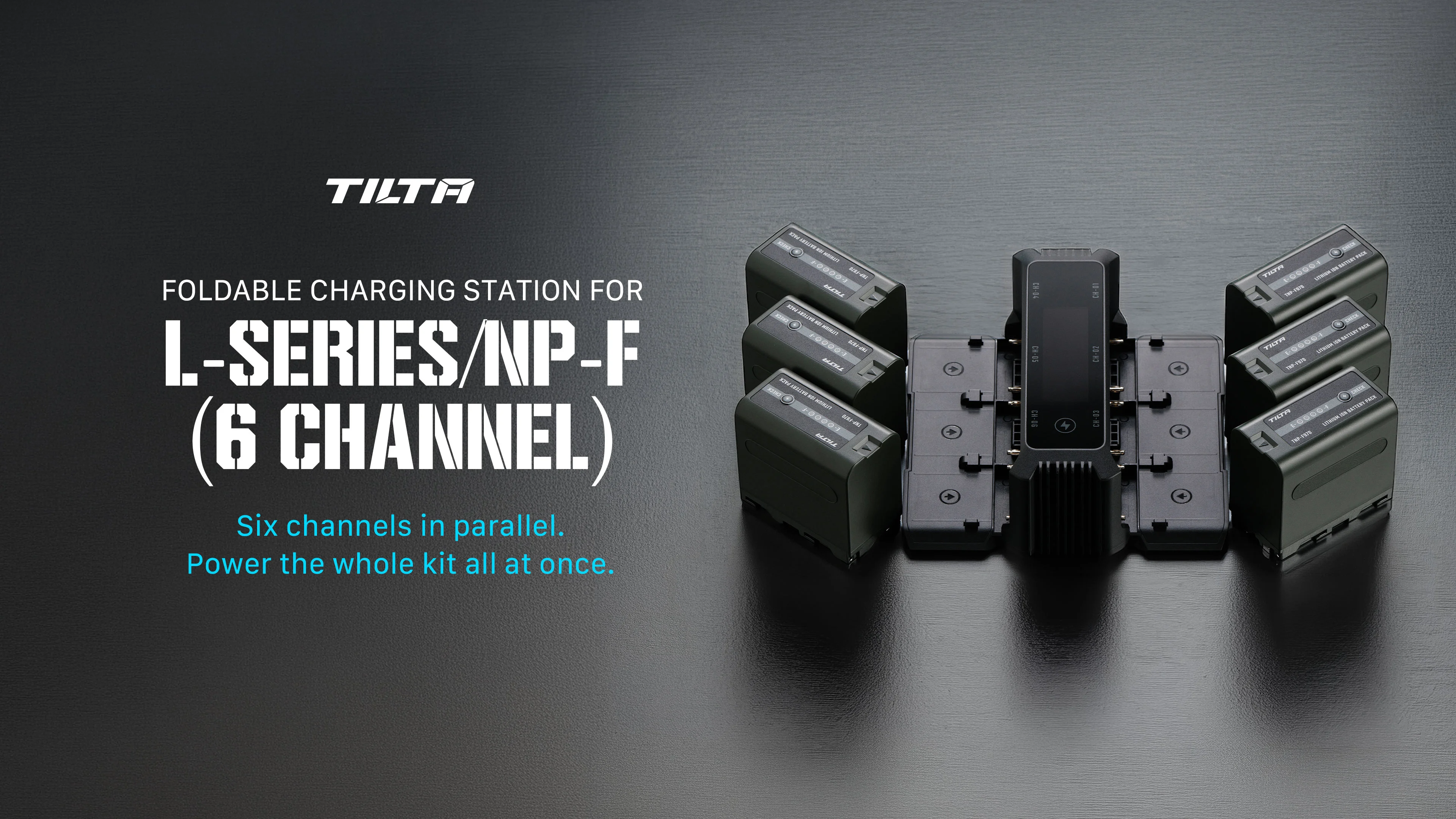 Foldable Charging Station for L-Series/NP-F Battery