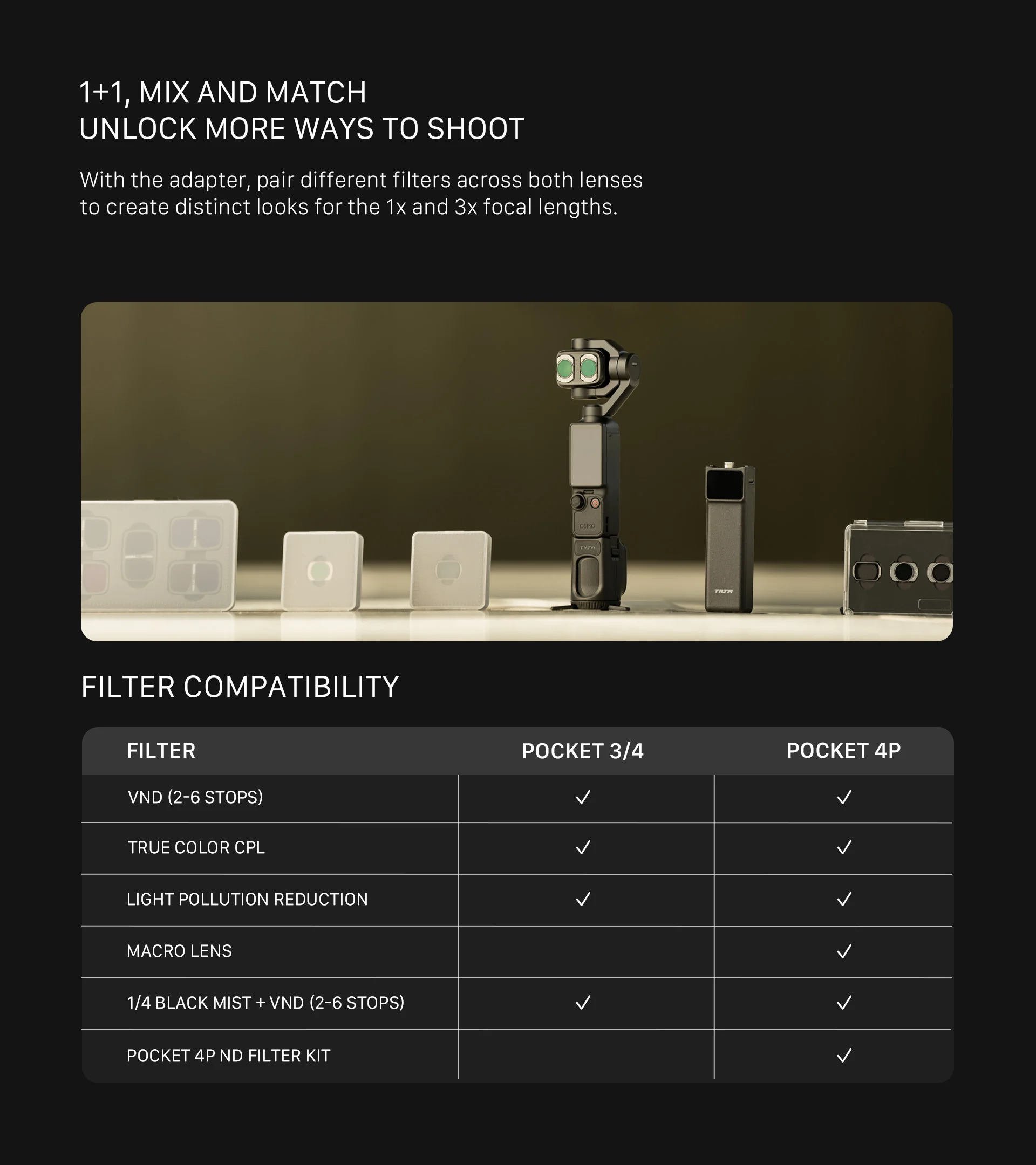 Tilta Filter Adapter for Osmo Pocket 4P